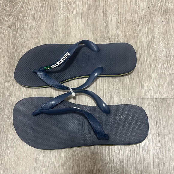 Havaianas Dark Blue Flip Flops - Picture 1 of 4